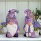2PCS Lavender Dream Gnome Set - Purple Fragrance Wonderland Journey Spring Swedish Tomte Elf Dwarf Figurines Summer Gnome Indoor Home Decor Gift